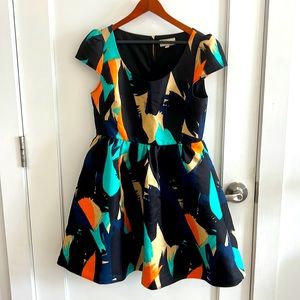 Moulinette Soeurs cap sleeve black artist dress. Size 14. Like new! Has pockets!